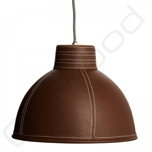 Leren hanglamp Lukas - bruin Leren hanglamp Lukas - bruin